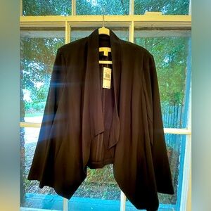 NWT Michael Kors Soft Black Draped Casual Blazer with Pockets